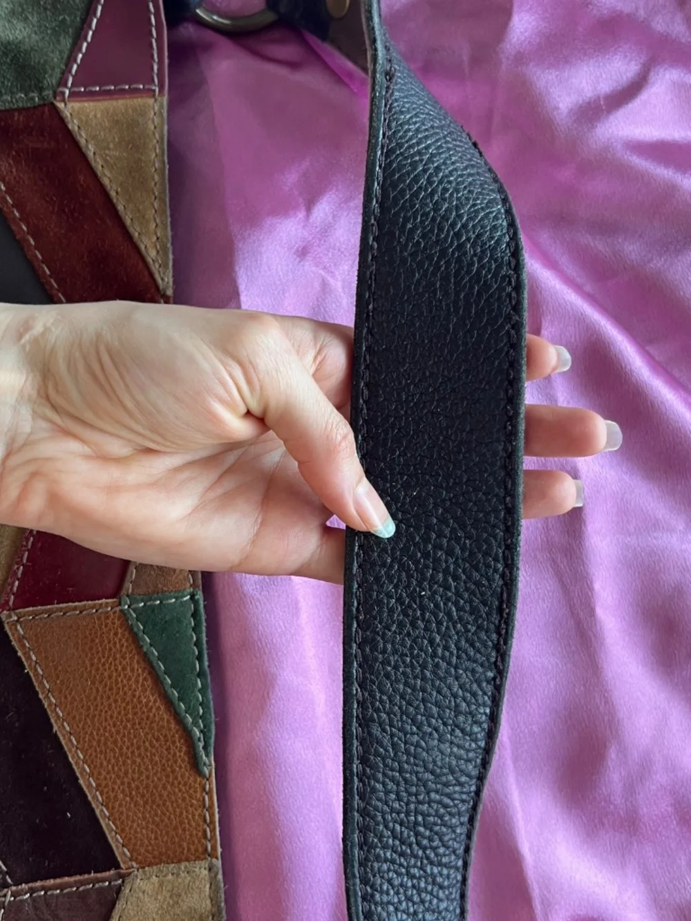 Lucky Brand Jeans leather and suede purse / shoulder bag - Picture 5 of 9
